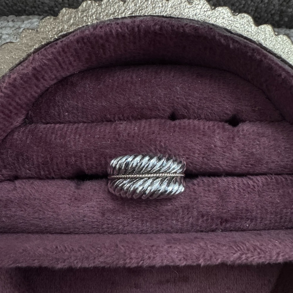 Sterling silver & 14k gold ring